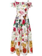 Dolce & Gabbana Multi Motif Print Maxi Dress - White