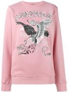 Marcelo Burlon County Of Milan - Eagle Print Sweatshirt - Women - Cotton/polyester - M, Pink/purple, Cotton/polyester