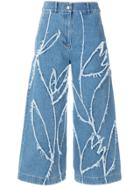 Christian Wijnants Cropped Patchwork Jeans - Blue