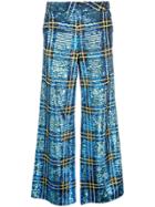 Ashish Checked Sequin Trousers - Blue