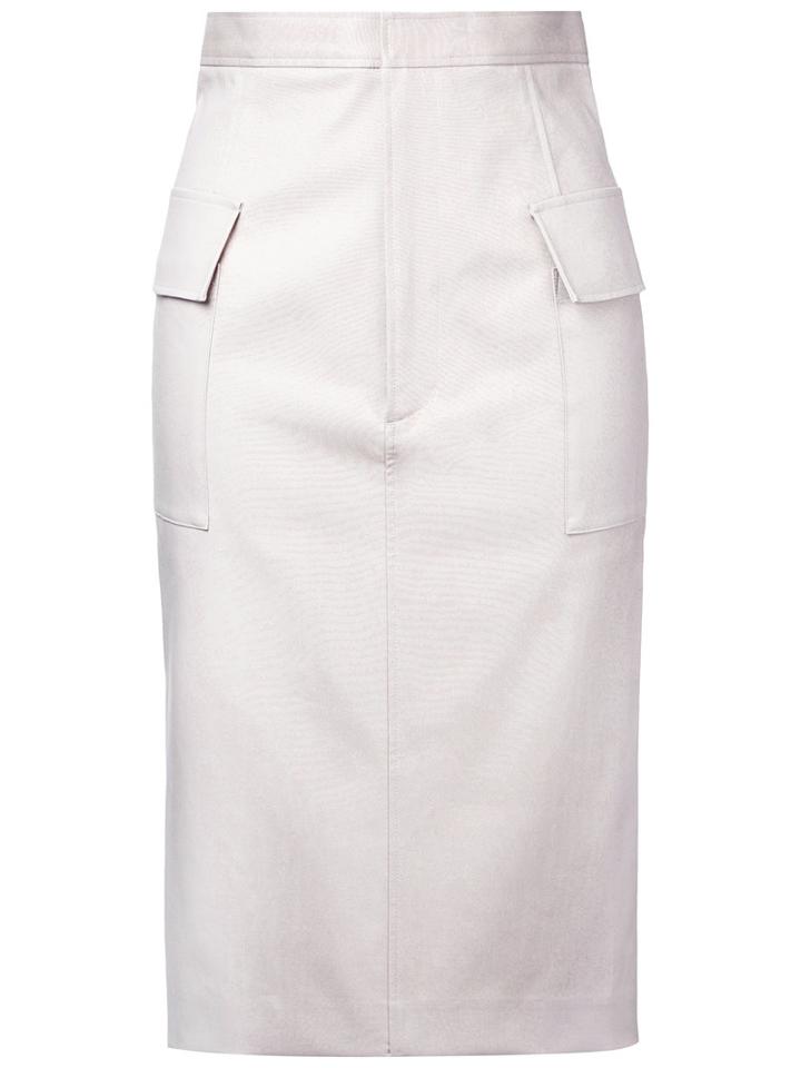 Astraet - Pencil Skirt - Women - Cotton - 1, Nude/neutrals, Cotton