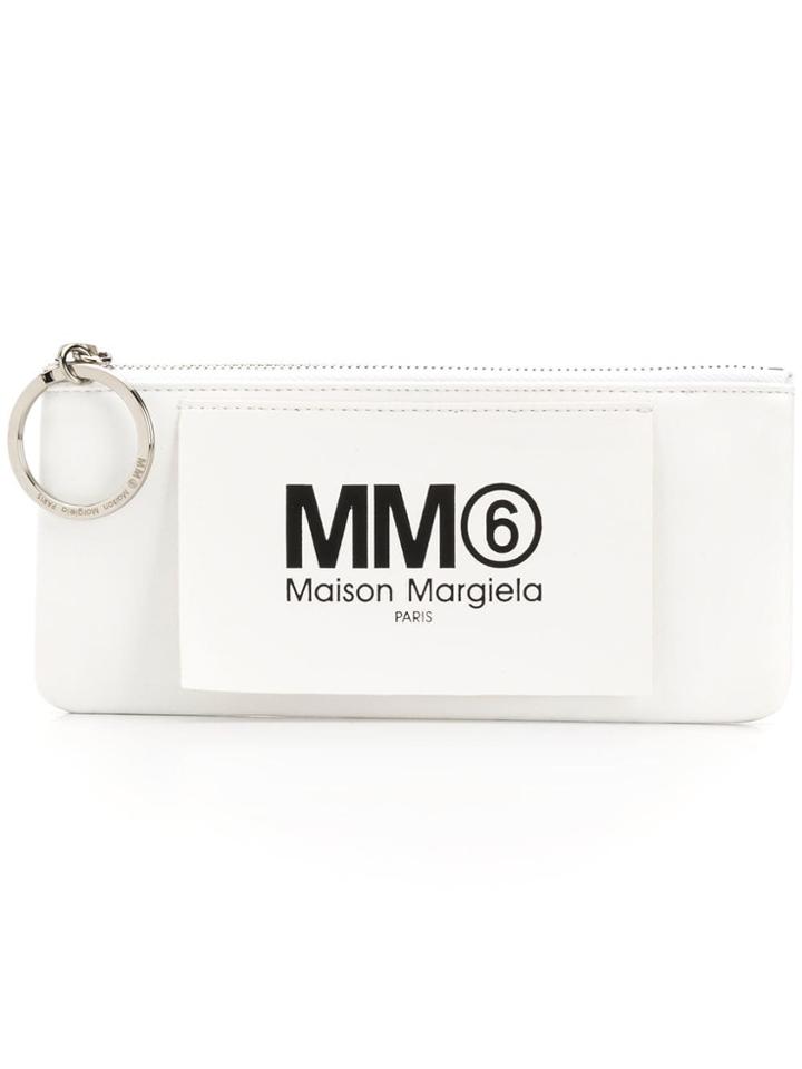 Mm6 Maison Margiela Logo Patch Purse - White