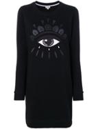 Kenzo Eye Sweatshirt Dress - Black