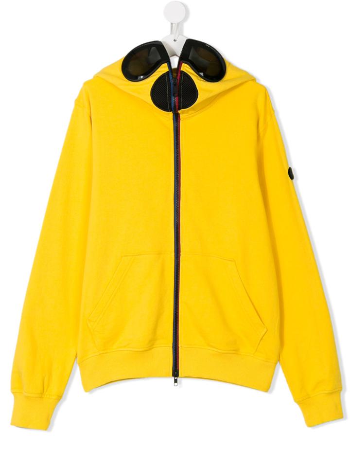 Ai Riders On The Storm Kids Teen Contrast Hoodie - Yellow & Orange