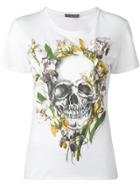 Alexander Mcqueen Iris Skull T-shirt - White