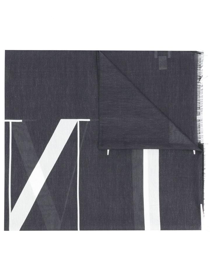 Valentino Valentino Garavani Vltn Print Scarf - Black
