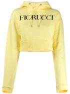 Fiorucci Logo Cropped Hoodie - Yellow