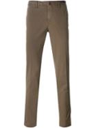 Pt01 Super Slim Fit Trousers, Men's, Size: 48, Brown, Cotton/spandex/elastane