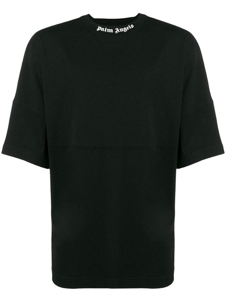 Palm Angels Logo Collar T-shirt - Black