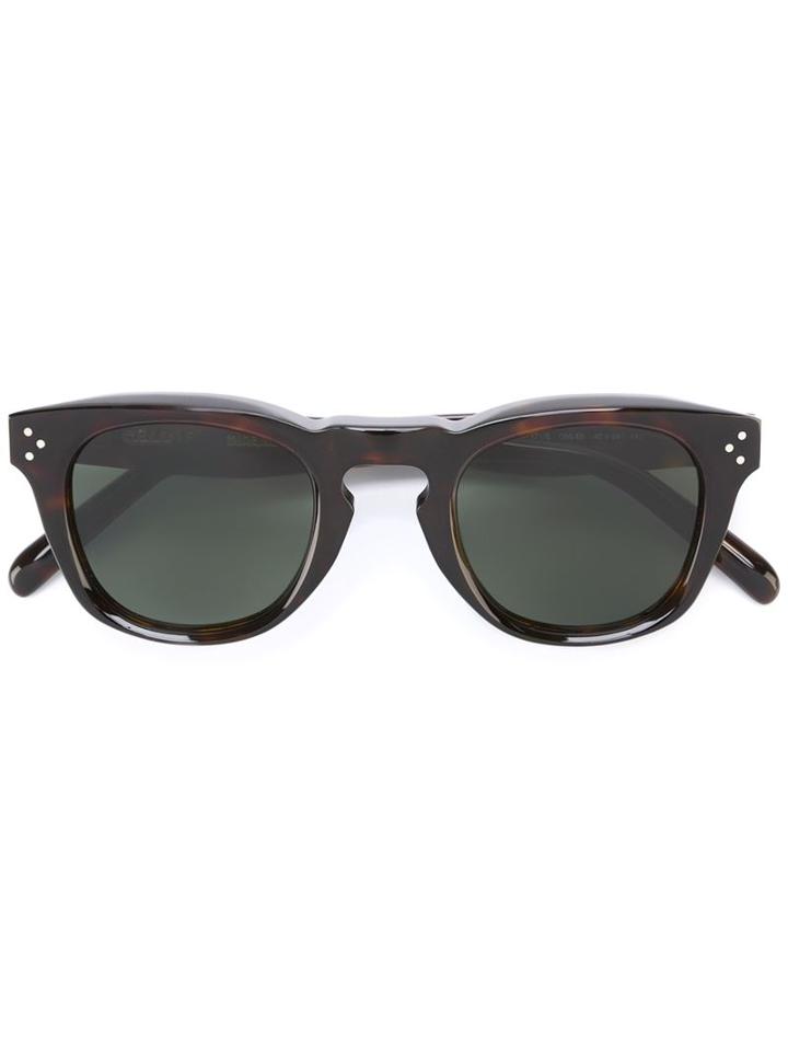 Céline Eyewear Round Frame Sunglasses, Women's, Black, Acetate