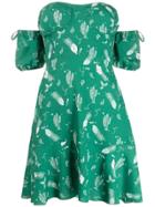 Chiara Ferragni Off The Shoulder Mini Dress - Green