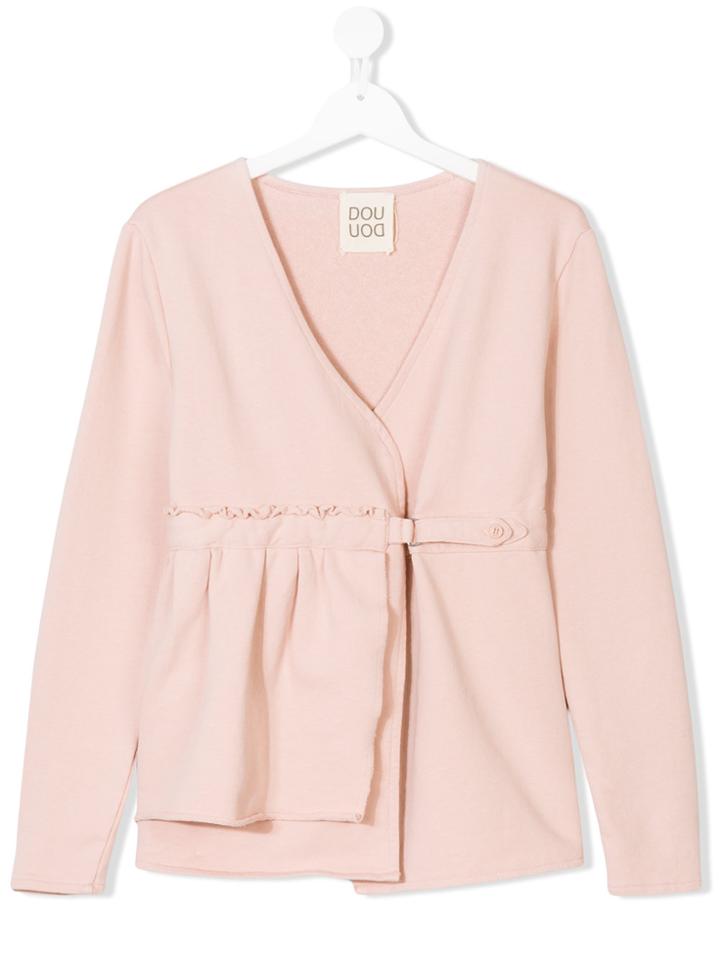 Douuod Kids Single Breasted Jacket - Pink & Purple