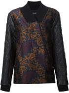 Yigal Azrouel Quilted Sleeve Jacquard Bomber Jacket