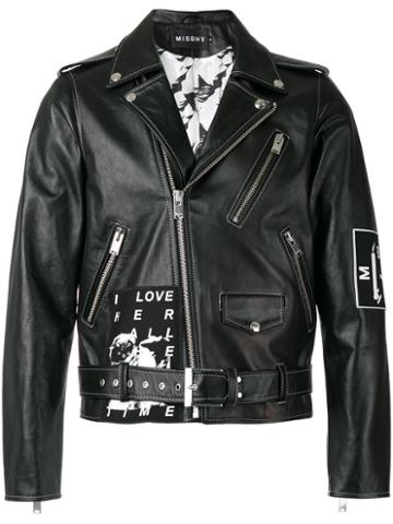 Misbhv - Warszawa 1980 Biker Jacket - Men - Leather/viscose - L, Black, Leather/viscose