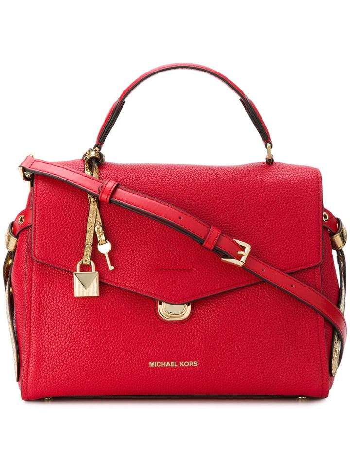 Michael Michael Kors Bristol Leather Satchel - Red