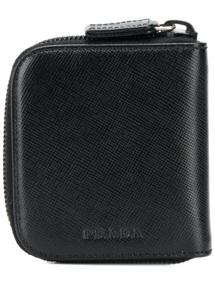 Prada Half Zipped Wallet - Black