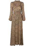 Baum Und Pferdgarten Leopard Print Flared Dress - Brown