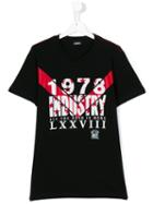 Diesel Kids - 1978 Print T-shirt - Kids - Cotton - 14 Yrs, Black