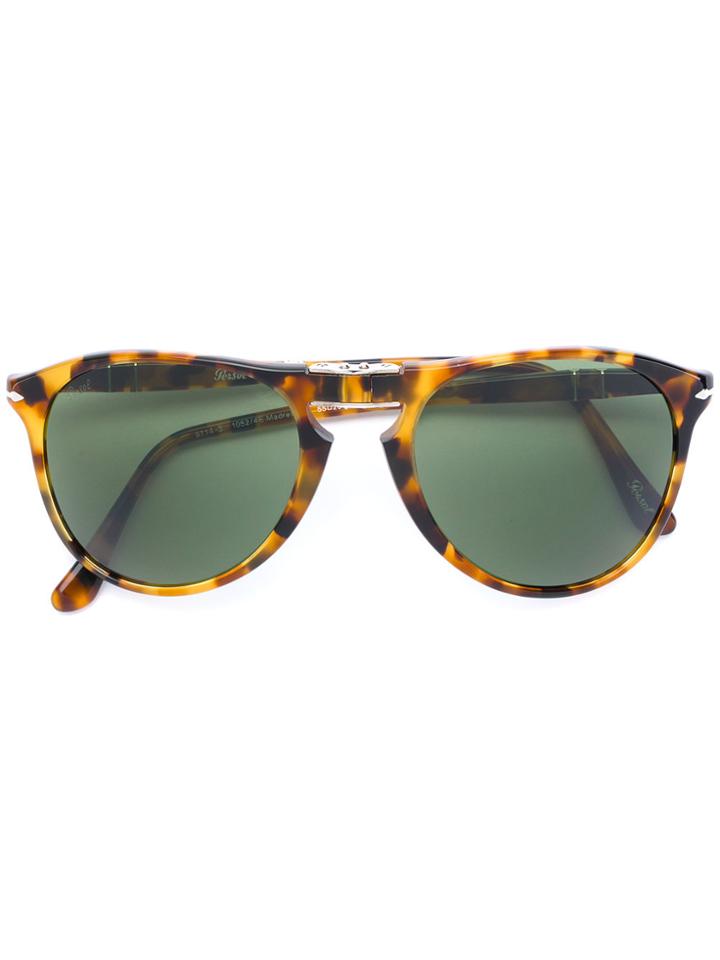 Persol Fold Up Tortoiseshell Sunglasses - Brown