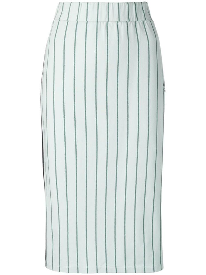 Adidas Striped Midi Skirt - Green