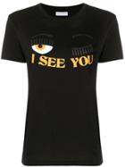 Chiara Ferragni 'i See You' Print T-shirt - Black