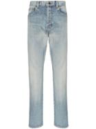 Saint Laurent Straight Leg Faded-effect Jeans - Blue