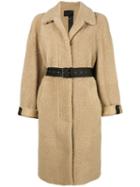 Prada Belted Coat - Neutrals