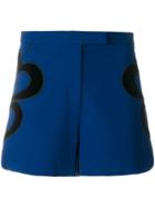Elie Saab Velvet Trim Heart Shorts - Blue