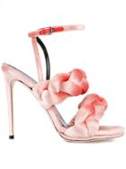 Marco De Vincenzo Braided Ankle Strap Sandals - Pink & Purple