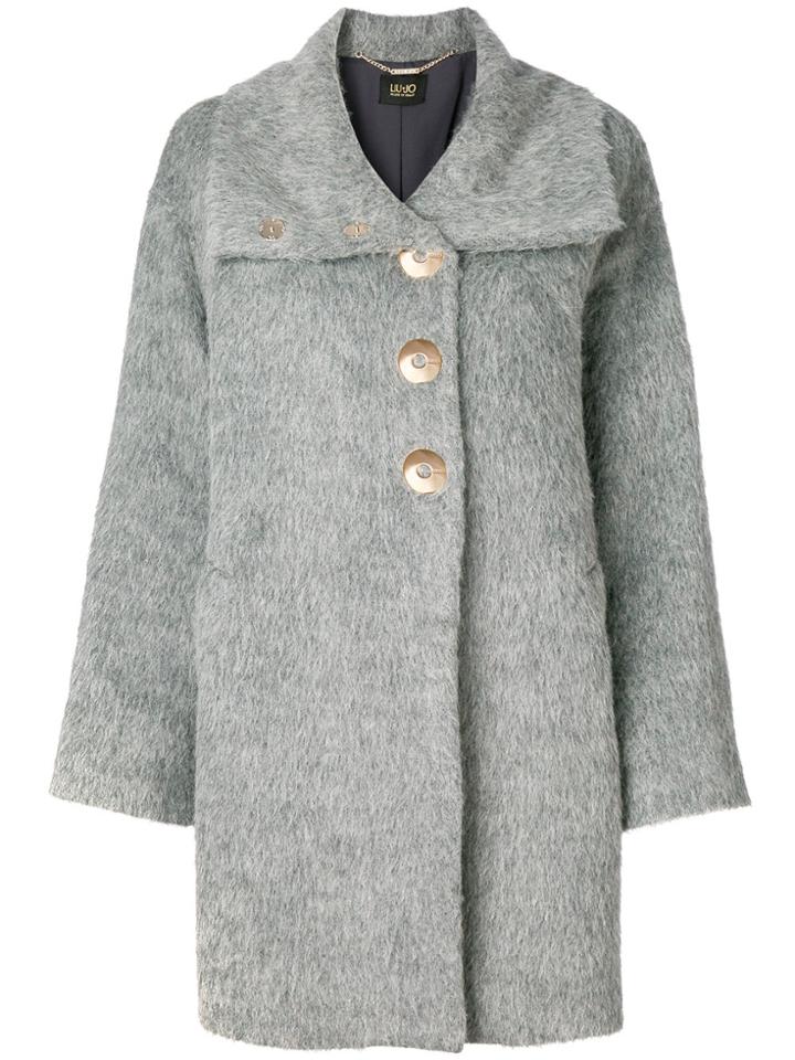 Liu Jo Single-breasted Cape Coat - Grey