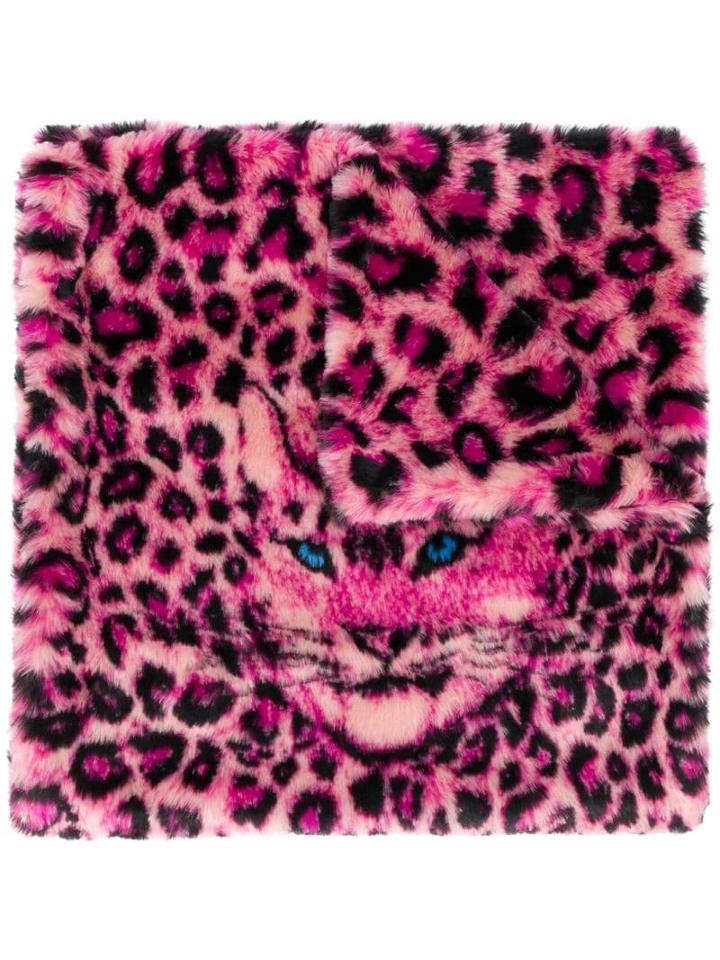 Alberta Ferretti Oversized Leopard Print Scarf - Pink