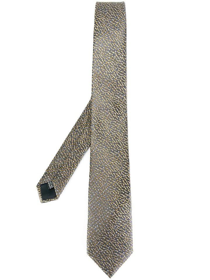 Lanvin Diagonal Stitch Pattern Tie