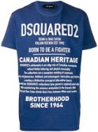 Dsquared2 Slogan Print T-shirt - Blue