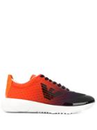 Emporio Armani Tonal Low Top Trainers - Orange