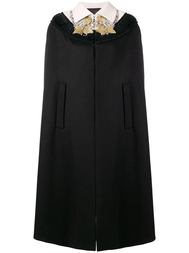 Gucci Crystal-embellished Cape - Black