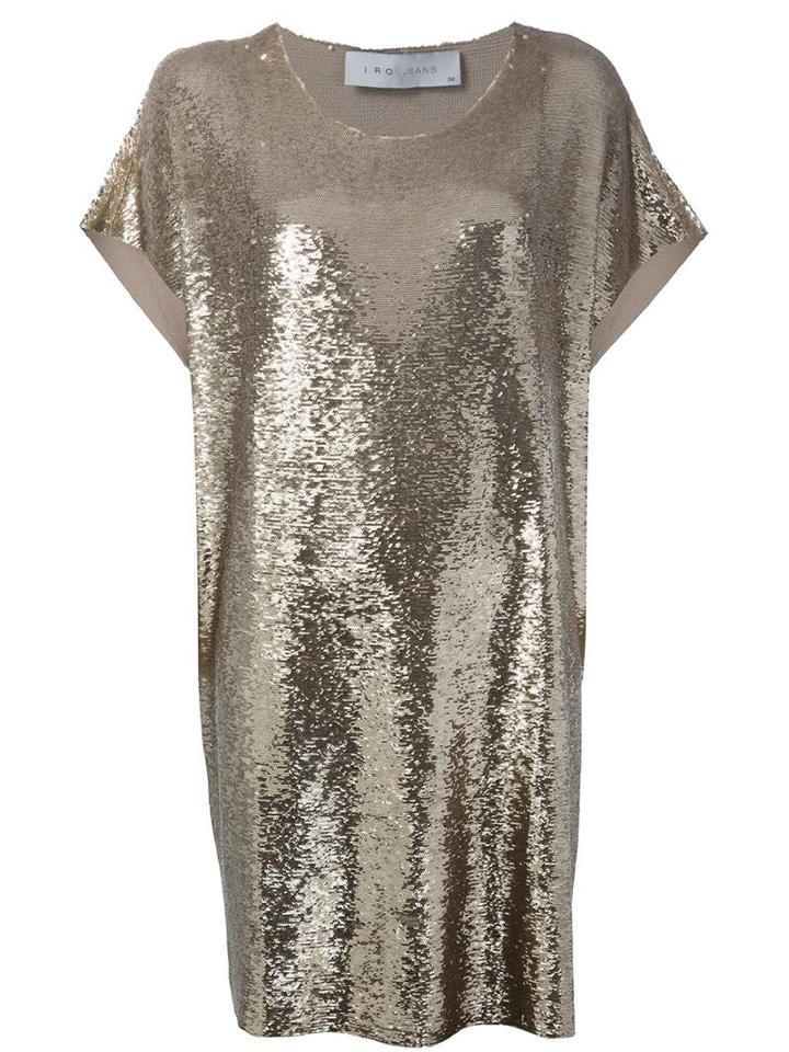 Iro Sequin Dress, Women's, Size: 36, Grey, Viscose/polyester/spandex/elastane