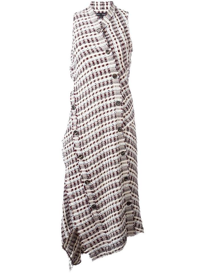Proenza Schouler Asymmetric Tweed Dress, Women's, Size: 8, Brown, Cotton/acrylic/polyamide/other Fibers