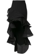 Maticevski Ruffled Asymmetric Skirt - Black