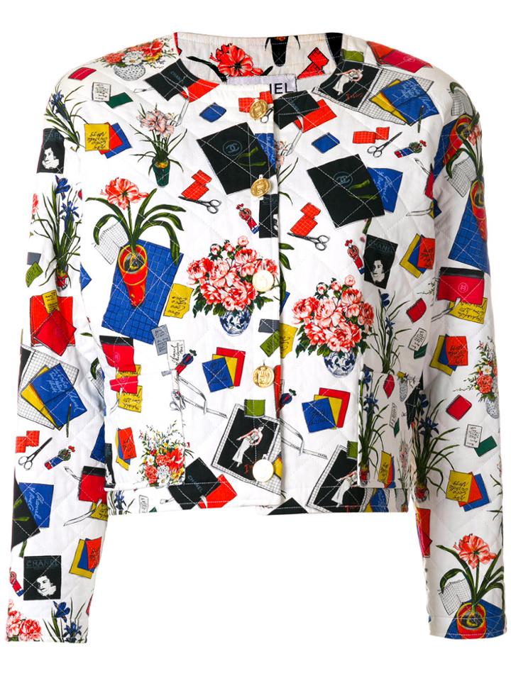 Chanel Vintage Single Breasted Printed Jacket - Multicolour