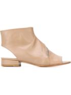 Maison Margiela Cut-out Heel Sandals, Women's, Size: 41, Brown, Calf Leather/leather