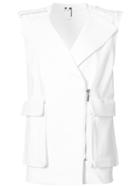 Thomas Wylde Large Pocket Sleeveless Jacket - White