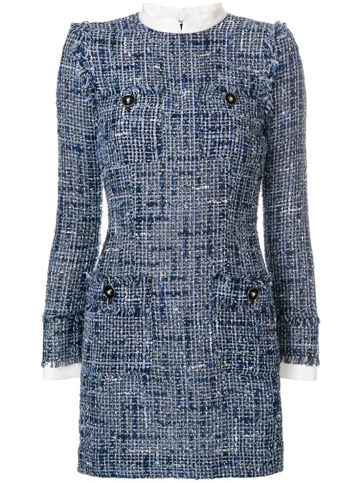 Alessandra Rich Tweed Dress - Blue