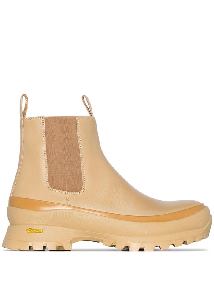 Jil Sander Ridged-sole Chelsea Boots - Brown