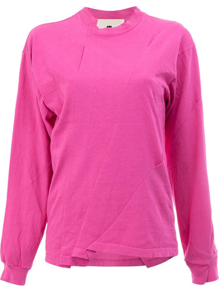 Aganovich Reconstructed Long Sleeved T-shirt - Pink & Purple