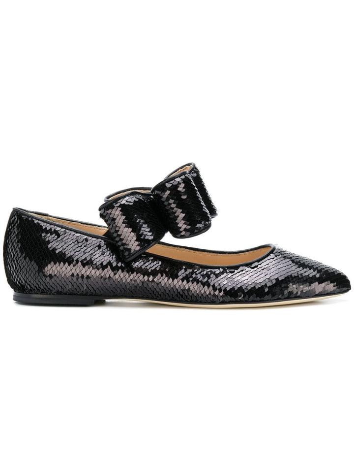 Polly Plume Bonnie Bow Pumps - Black