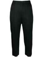 Pleats Please Issey Miyake Cropped Trousers - Black