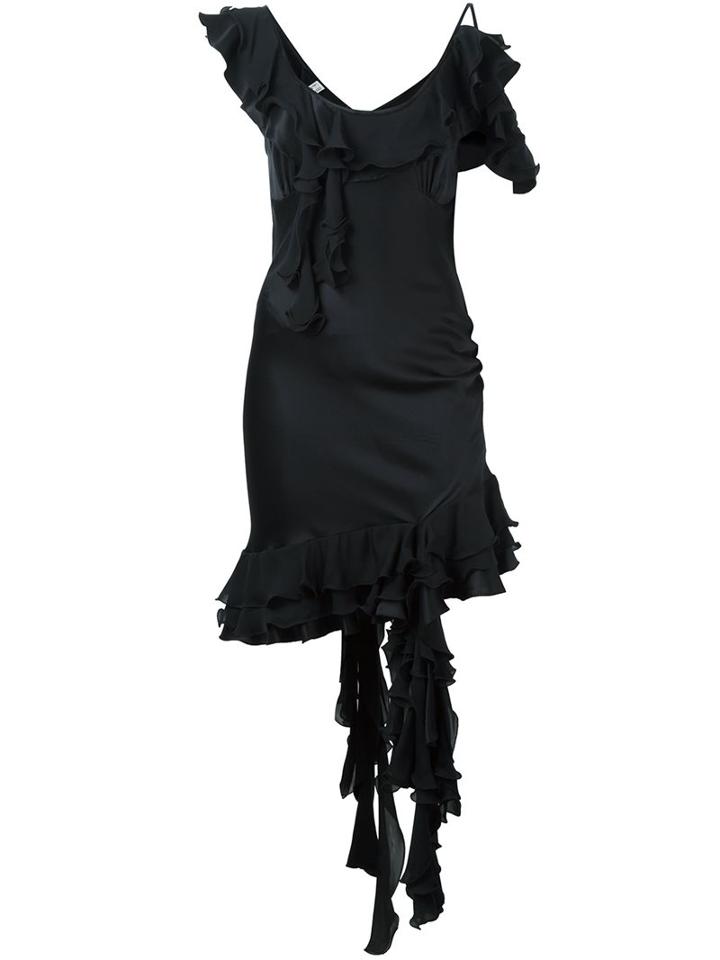 Moschino Vintage Asymmetric Frilled Dress