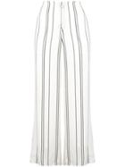 Proenza Schouler Crepe Striped Pants - White