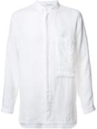 Isabel Benenato Linen Shirt, Men's, Size: 50, White, Linen/flax