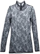 Lanvin Floral Lace Turtle Neck